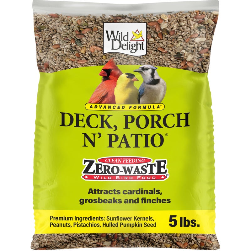 Wild Delight Deck, Porch N' Patio No Waste Bird Food, 5 lb, (374050) - Image 1